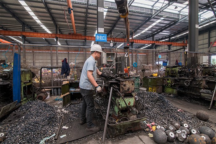 松江网架配件-螺栓球加工车间